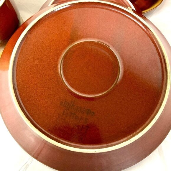 Vintage Mikasa Potters Art Coffee Dessert Set 6 Piece MCM - Picture 6 of 7